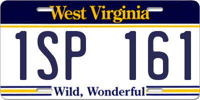 WV license plate 1SP161