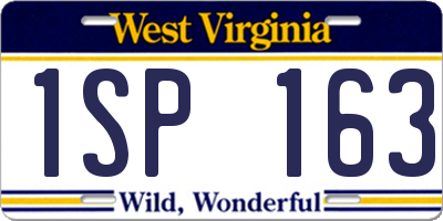 WV license plate 1SP163