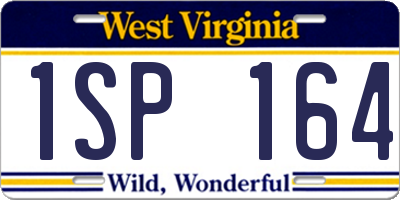 WV license plate 1SP164