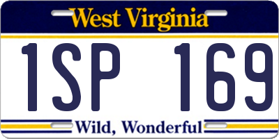 WV license plate 1SP169
