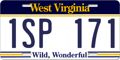 WV license plate 1SP171