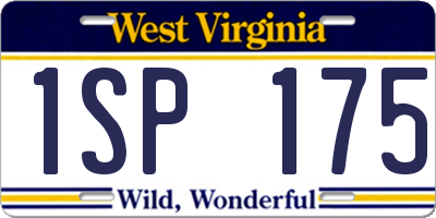 WV license plate 1SP175