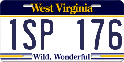 WV license plate 1SP176