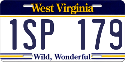 WV license plate 1SP179