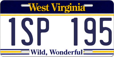 WV license plate 1SP195
