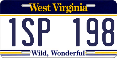 WV license plate 1SP198