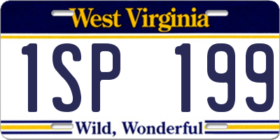 WV license plate 1SP199