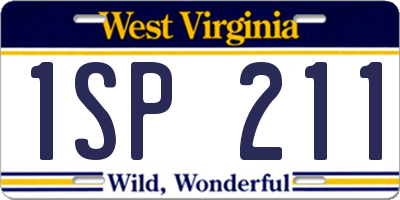 WV license plate 1SP211