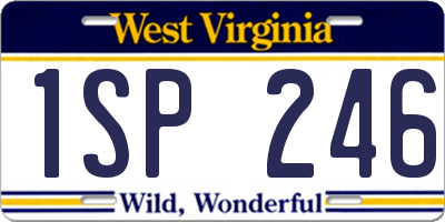 WV license plate 1SP246