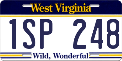 WV license plate 1SP248