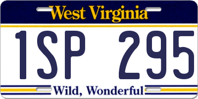 WV license plate 1SP295