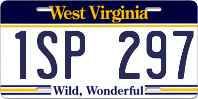 WV license plate 1SP297