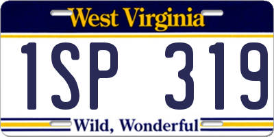 WV license plate 1SP319