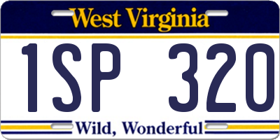 WV license plate 1SP320