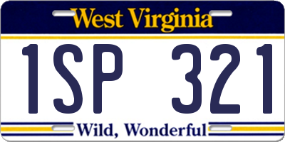 WV license plate 1SP321