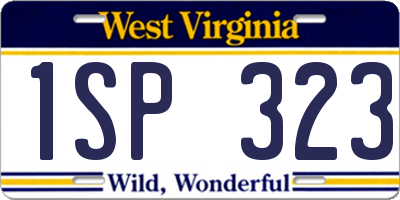 WV license plate 1SP323