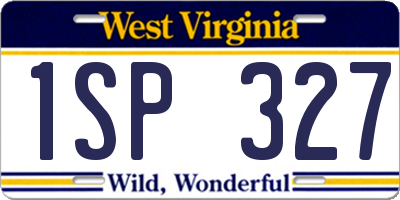 WV license plate 1SP327