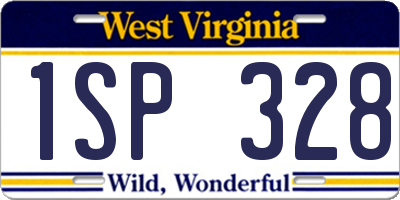 WV license plate 1SP328
