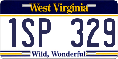 WV license plate 1SP329