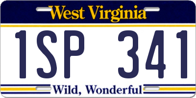 WV license plate 1SP341