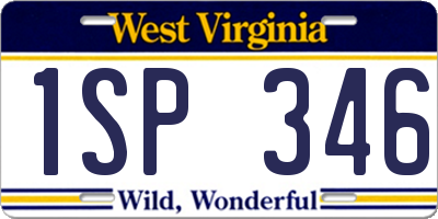WV license plate 1SP346