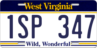 WV license plate 1SP347