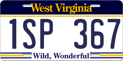 WV license plate 1SP367