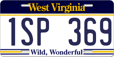 WV license plate 1SP369