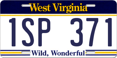 WV license plate 1SP371