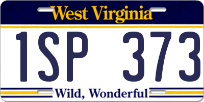 WV license plate 1SP373