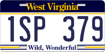 WV license plate 1SP379