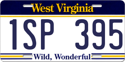 WV license plate 1SP395
