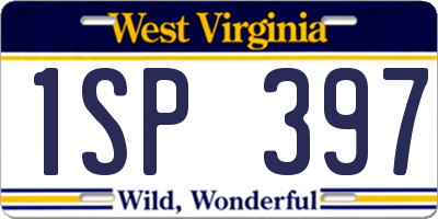 WV license plate 1SP397