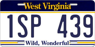 WV license plate 1SP439