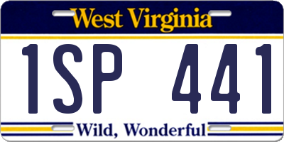 WV license plate 1SP441