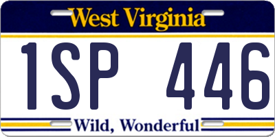 WV license plate 1SP446