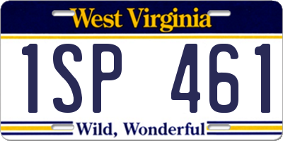 WV license plate 1SP461
