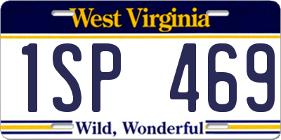 WV license plate 1SP469