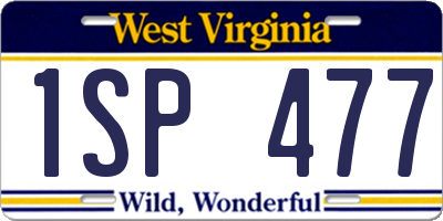 WV license plate 1SP477