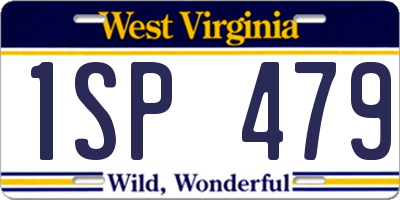 WV license plate 1SP479