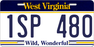 WV license plate 1SP480