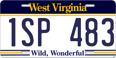 WV license plate 1SP483