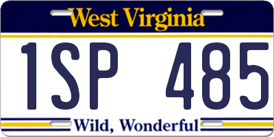 WV license plate 1SP485