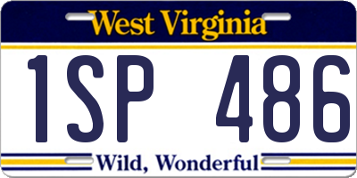 WV license plate 1SP486