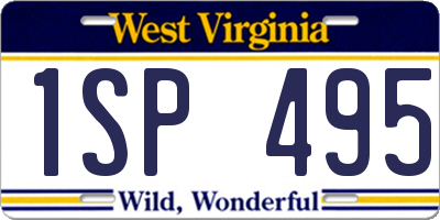 WV license plate 1SP495