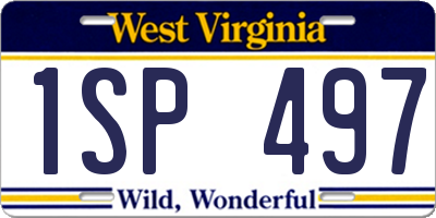 WV license plate 1SP497