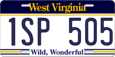 WV license plate 1SP505