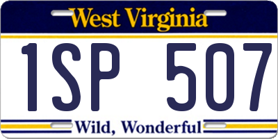 WV license plate 1SP507