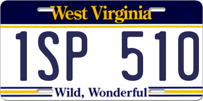 WV license plate 1SP510