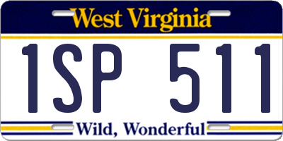 WV license plate 1SP511